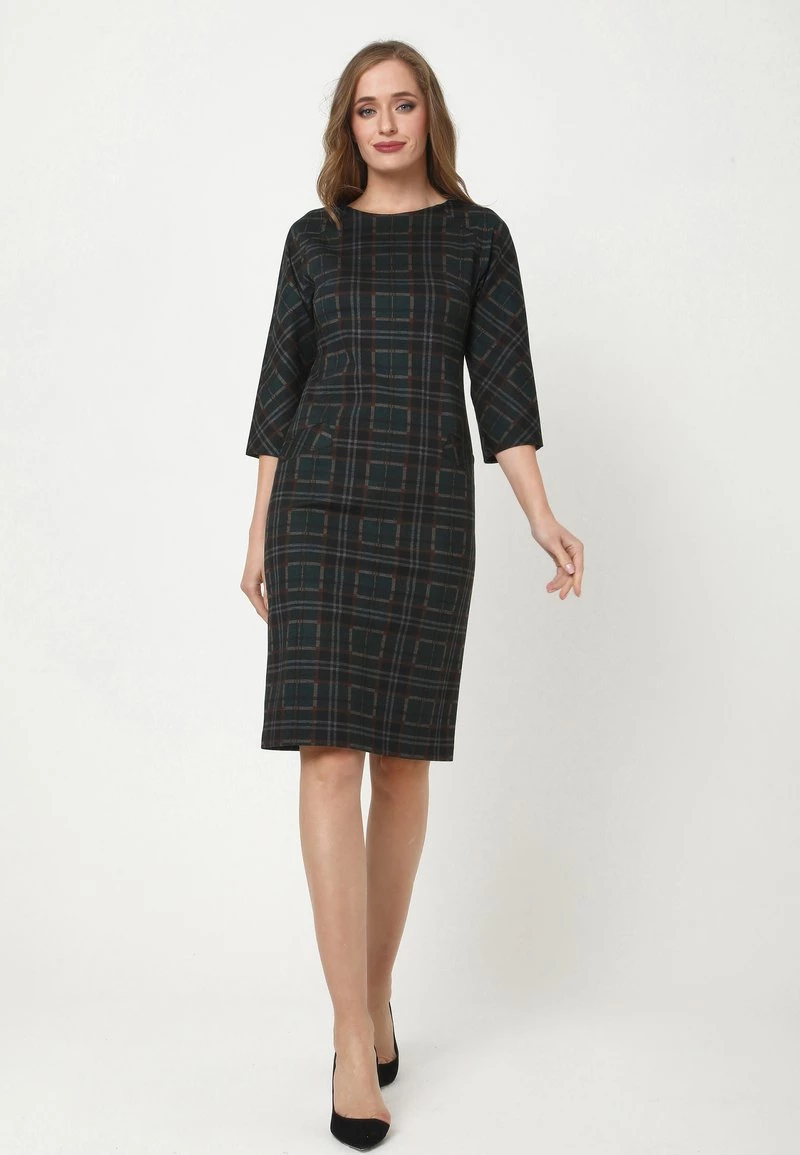 Miglior prezzo π Madam-T Donna Vestito Di Maglina - Schwarz Grün π - immagine 8