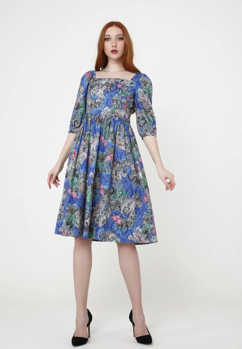 I primi 10 βοΈ Madam-T Donna CHANTALE - Vestito Estivo - Kornblume Blau/rosa π§¨