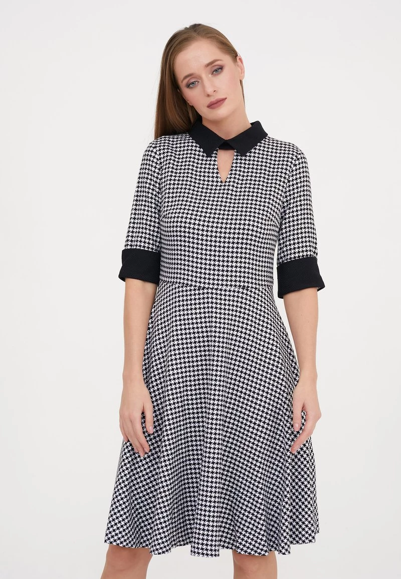 Presa π Madam-T Donna LUFINA - Vestito Estivo - White/black 𧨠- immagine 5