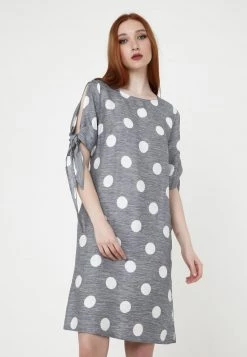 Sconto 😉 Madam-T Donna Vestito Estivo - Blau, Weiß 🔥