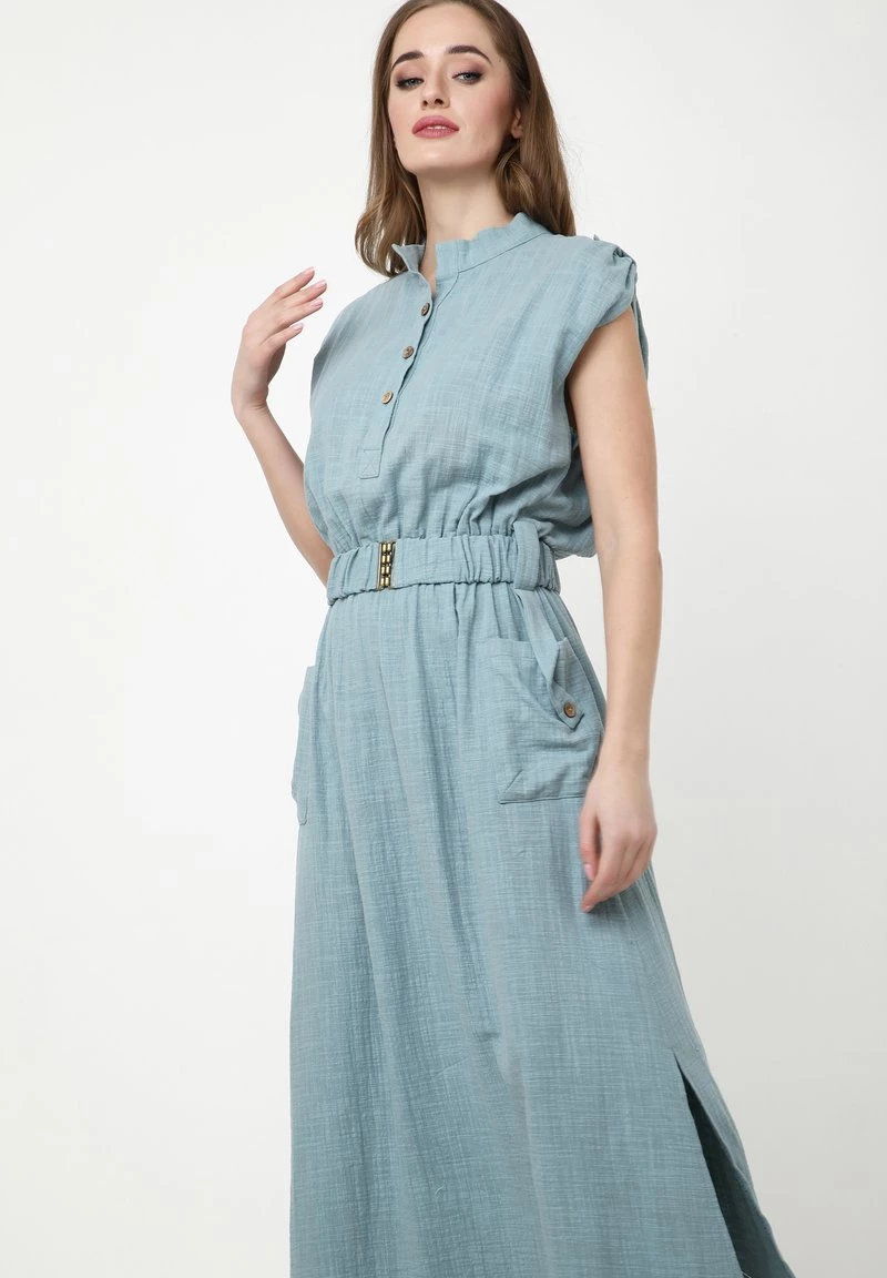 Vendita calda π Madam-T Donna LUSIA - Abito A Camicia - Grau Blau π - immagine 4