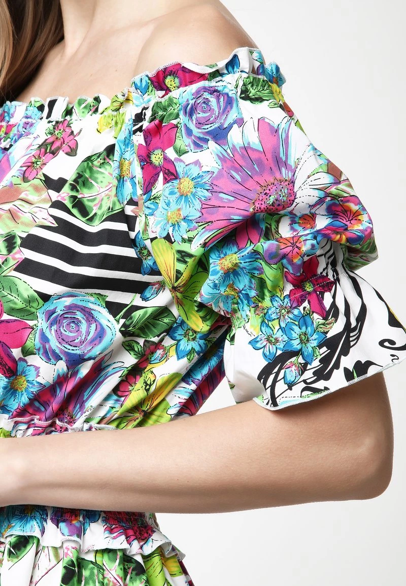 Buono β¨ Madam-T Donna Vestito Estivo - Weiß Hellblau π - immagine 7