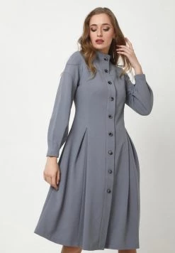 Vendita lampo π Madam-T Donna LIVARA - Abito A Camicia - Lichtgrau π