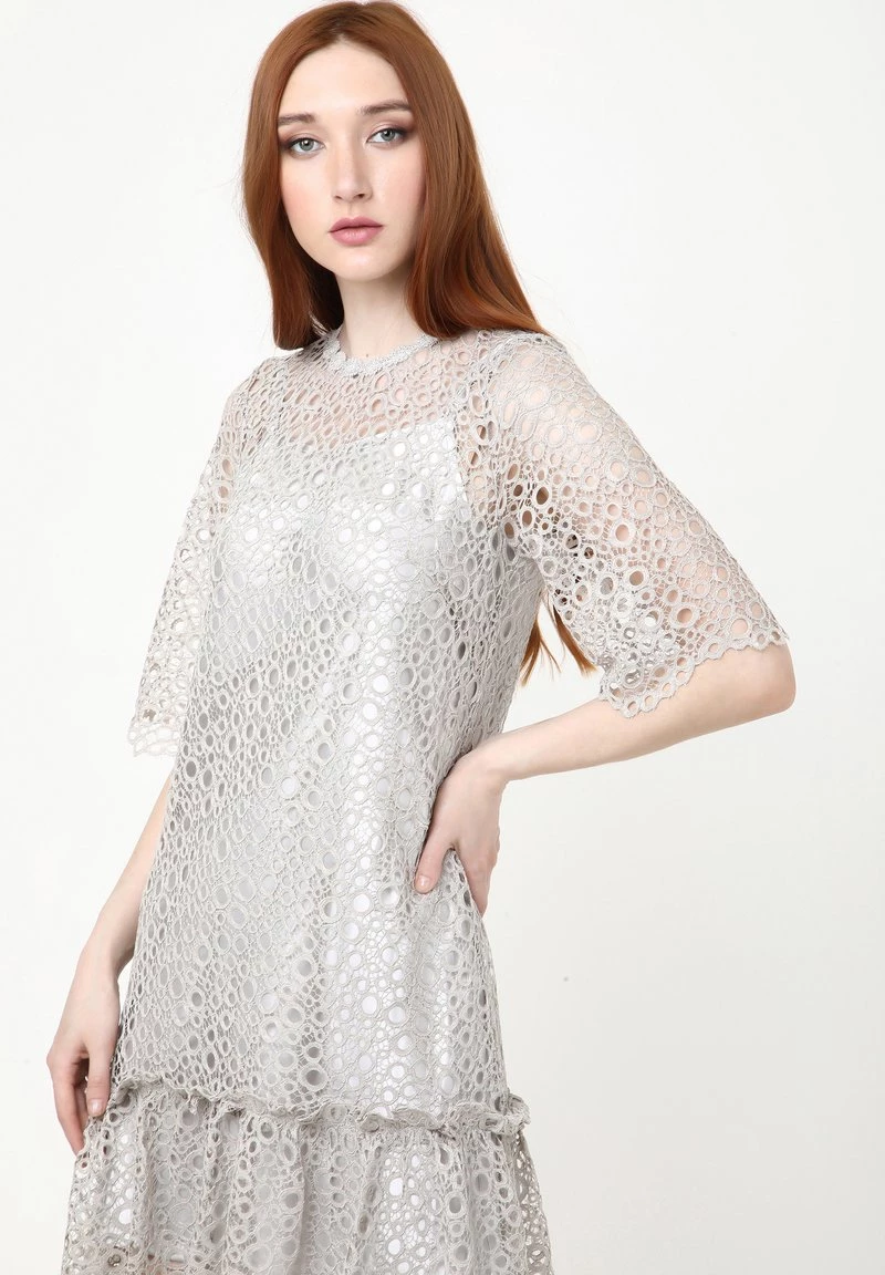 Bilancio π Madam-T Donna FIKERA - Vestito Elegante - Grau π - immagine 4