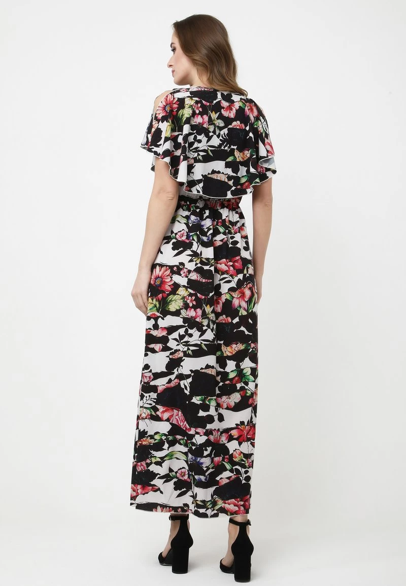 Acquistare π Madam-T Donna Vestito Lungo - Schwarz Weiß π - immagine 3