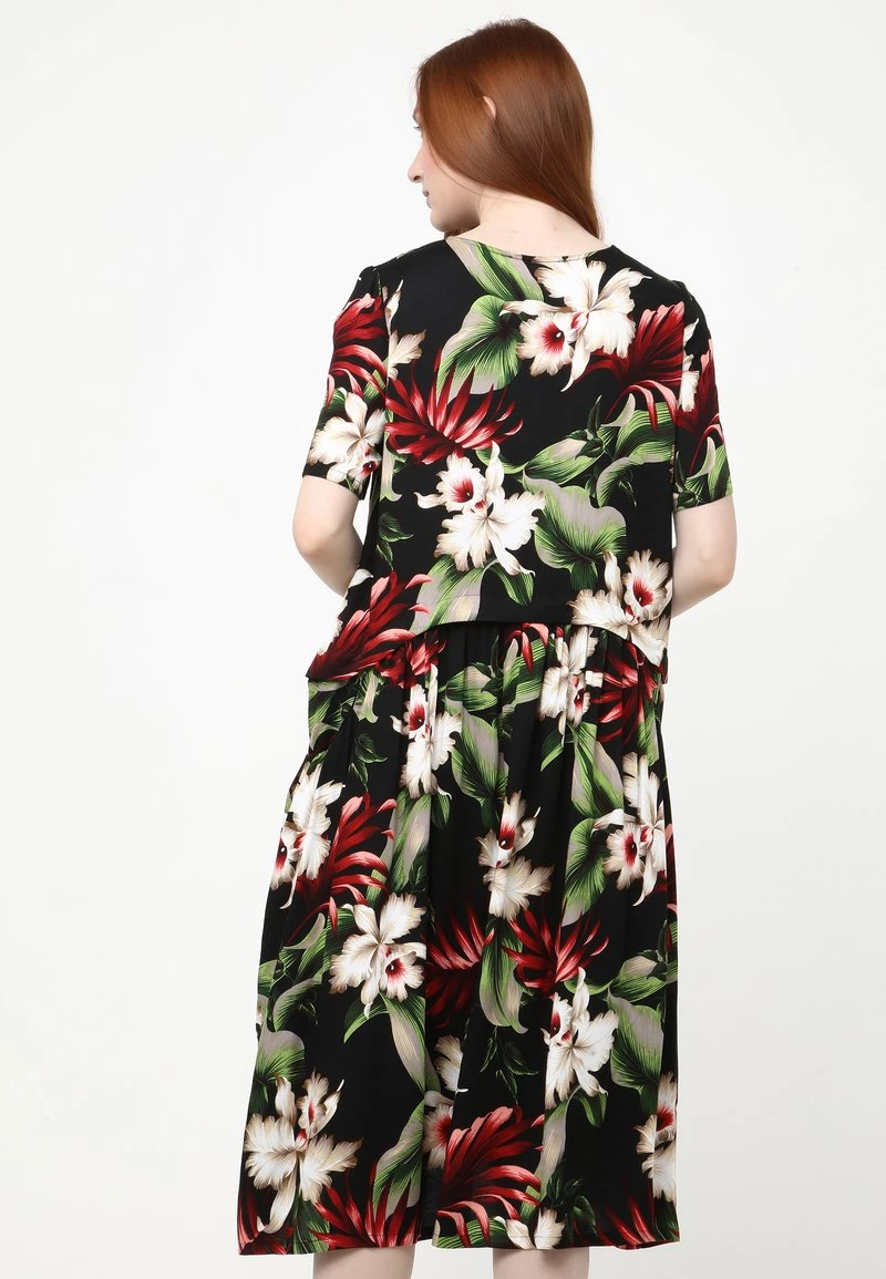 Vendita lampo π Madam-T Donna Vestito Estivo - Schwarz, Grün 𧨠- immagine 3