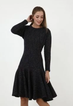 Presa π Madam-T Donna SAMARA - Abito In Maglia - Blau/ingwer π