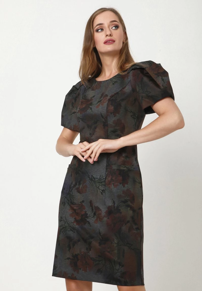 Nuovo β€οΈ Madam-T Donna ANGELICA - Vestito Di Maglina - Grau/braun π