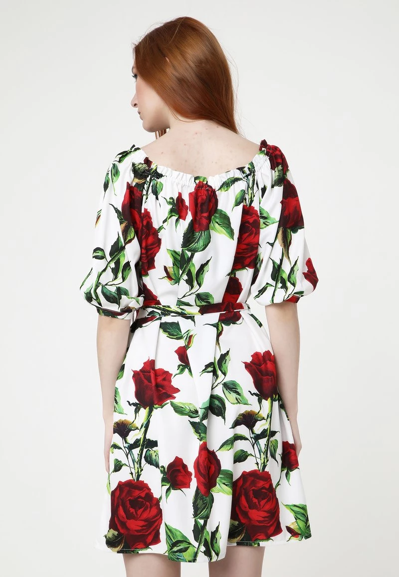 Sconto π Madam-T Donna GREENELLA - Vestito Estivo - Milchig, Rot π - immagine 3