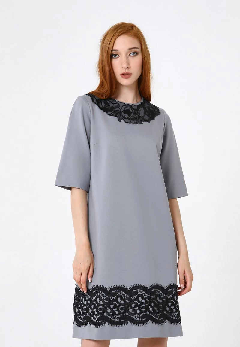 Nuovo ❤️ Madam-T Donna MELANINA - Vestito Estivo - Grau ✨