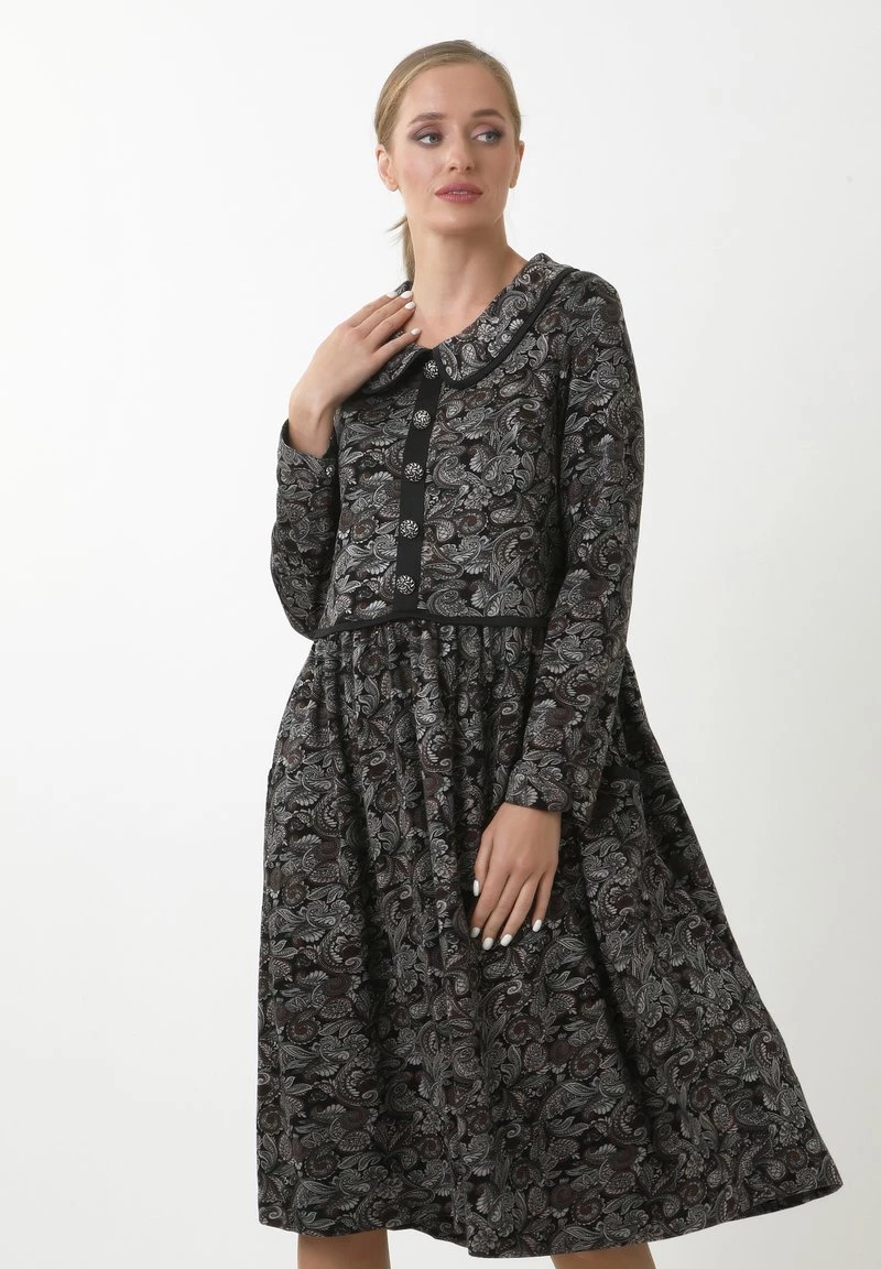 Acquistare π Madam-T Donna KLEID BELLA - Abito A Camicia - Schwarz, Braun βοΈ - immagine 5