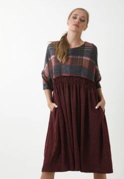 Presa 🎉 Madam-T Donna KLEID OFELIA - Tubino - Weinrot 😍