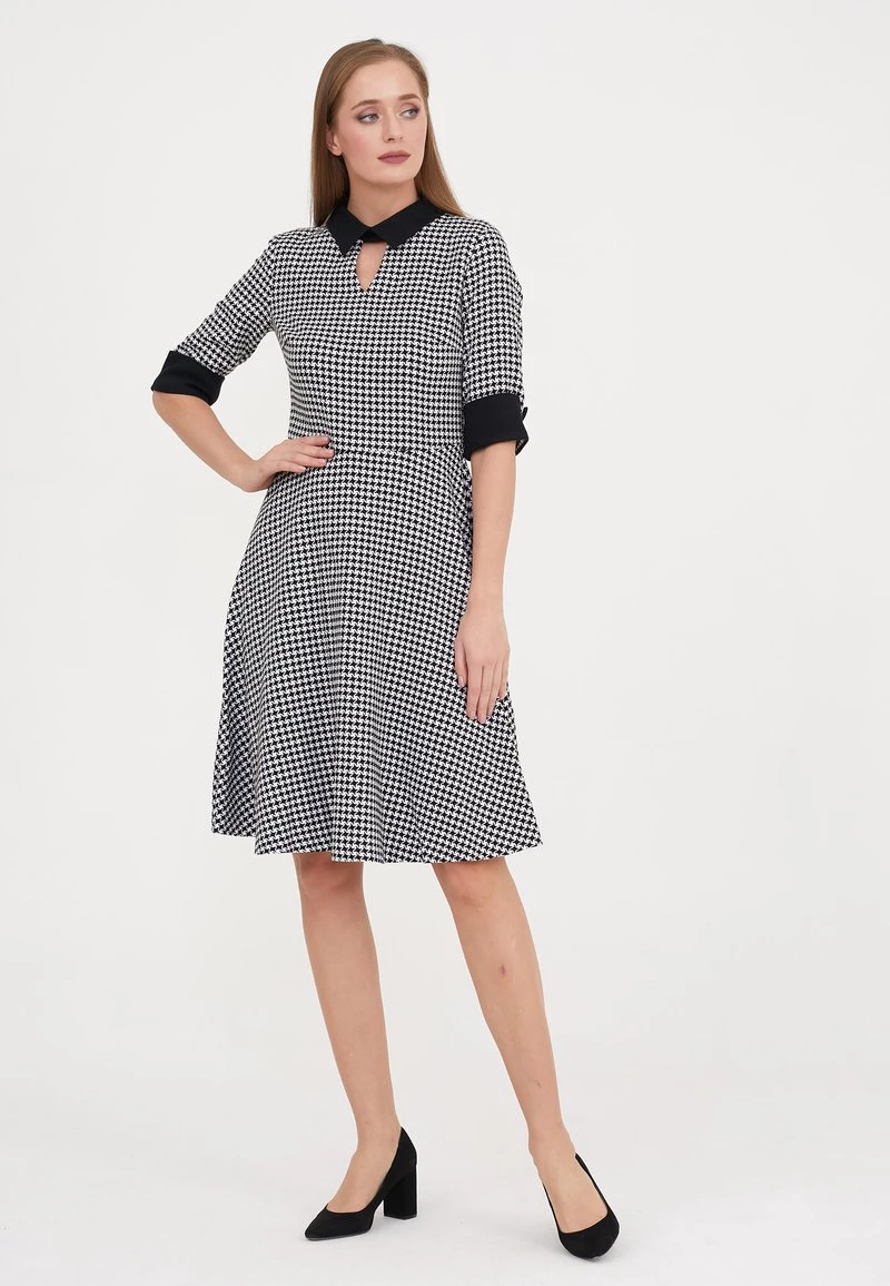 Presa π Madam-T Donna LUFINA - Vestito Estivo - White/black 𧨠- immagine 4