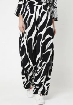 Bilancio βοΈ Madam-T Donna Pantaloni - Schwarz, Weiß π₯°