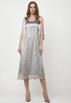 Miglior prezzo 🎁 Madam-T Donna Vestito Elegante - Grau 😉