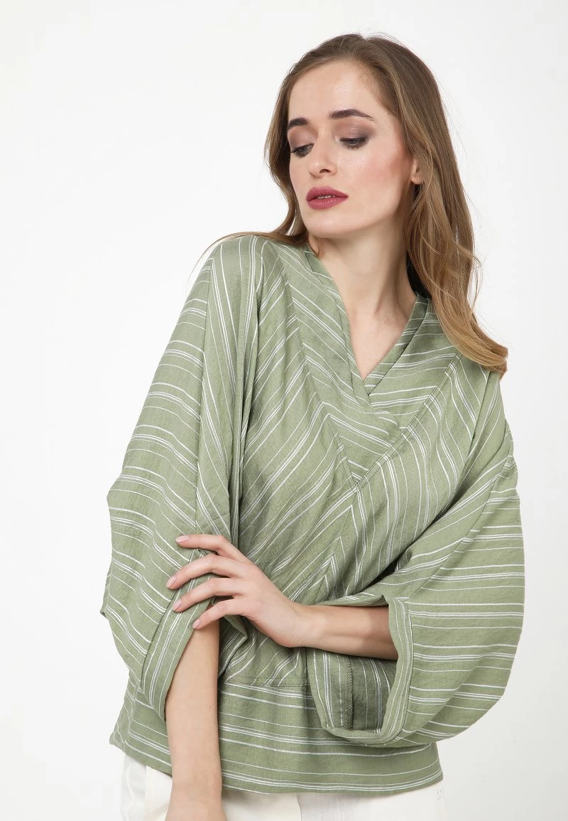 A buon mercato 𧨠Madam-T Donna LORETTA - Camicetta - Khaki, White π - immagine 5