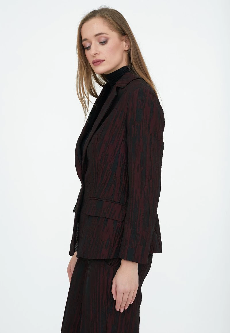 Promo π₯° Madam-T Donna MANA - Blazer - Black / Maroon π₯ - immagine 5