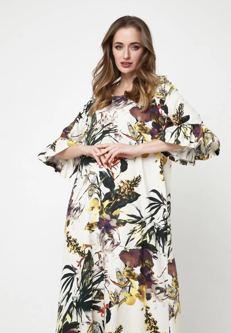 Bilancio π₯ Madam-T Donna Vestito Lungo - Milchig Gelb π - immagine 4