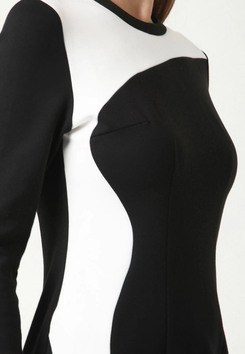 Miglior offerta π₯° Madam-T Donna SPARNADA - Vestito Di Maglina - Schwarz, Weiß π - immagine 5