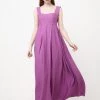 I primi 10 👏 Madam-T Donna SOMMER - Vestito Lungo - Lila 🔔