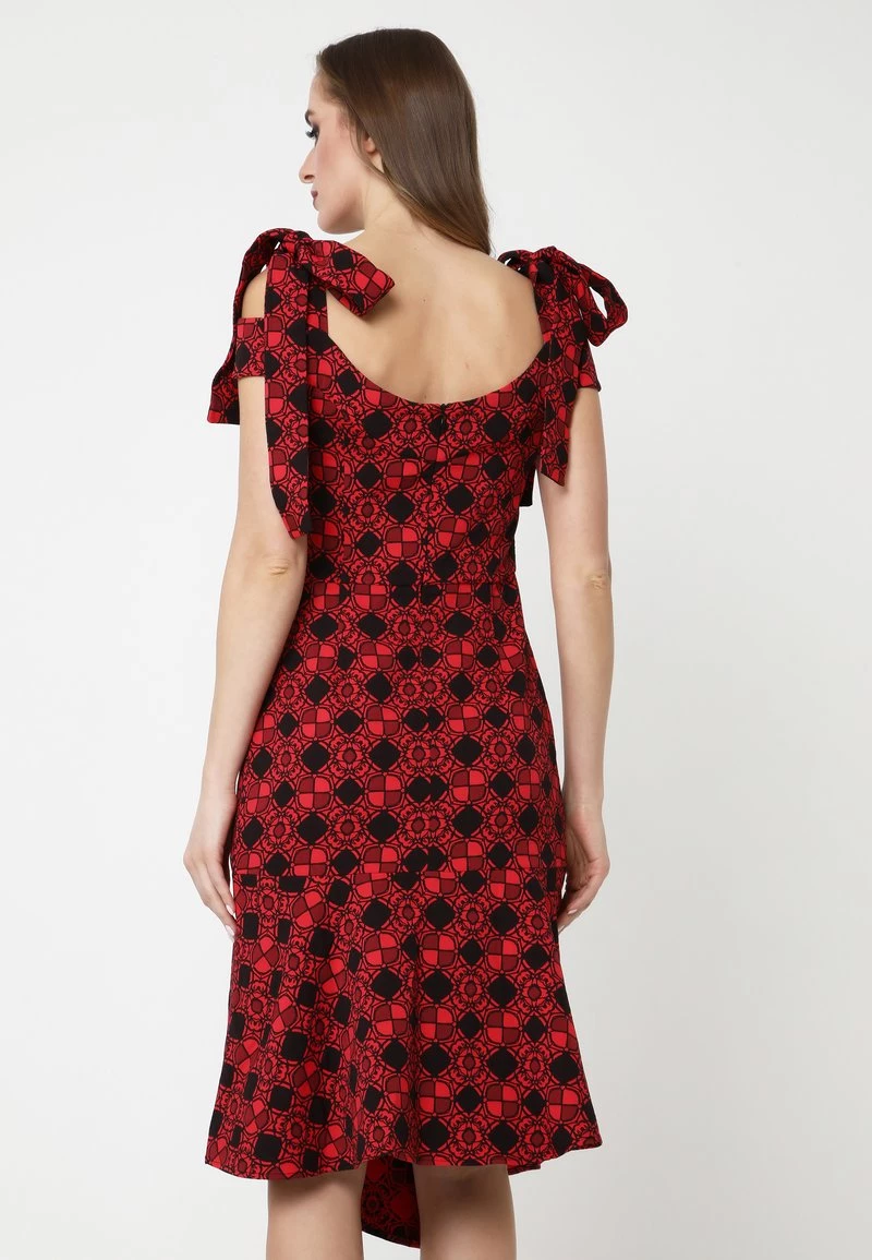 I primi 10 β Madam-T Donna Vestito Estivo - Schwarz Rot 𧨠- immagine 3