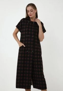 Miglior prezzo 🛒 Madam-T Donna ITELIA - Vestito Di Maglina - Schwarz, Rot 🌟