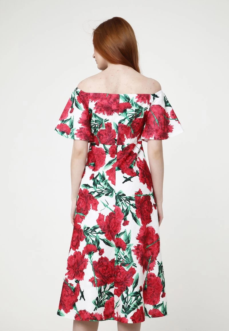 Presa π₯° Madam-T Donna Vestito Estivo - Weiß, Weinrot π - immagine 3