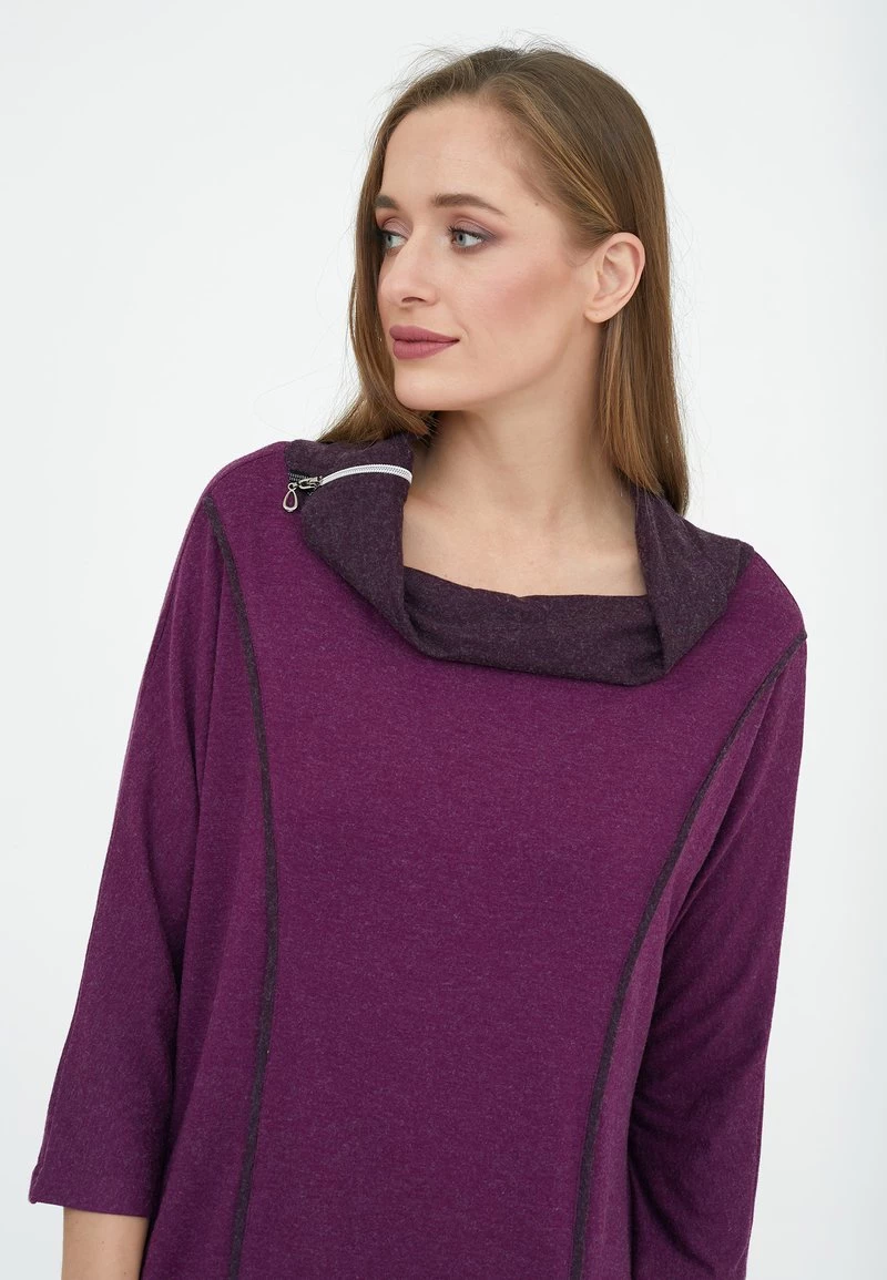 Nuovo di zecca π Madam-T Donna KASHIRA - Abito In Maglia - Pflaume π₯ - immagine 5