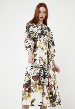 Vendita calda π₯° Madam-T Donna Vestito Estivo - Milchig, Gelb π§¨