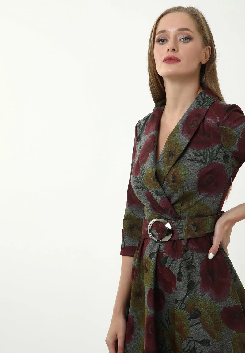 Promo π₯° Madam-T Donna NENSI - Vestito Estivo - Grau, Senf π - immagine 6