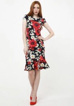 Acquistare ⌛ Madam-T Donna DEVENTA - Vestito Estivo - Schwarz, Rot 🤩