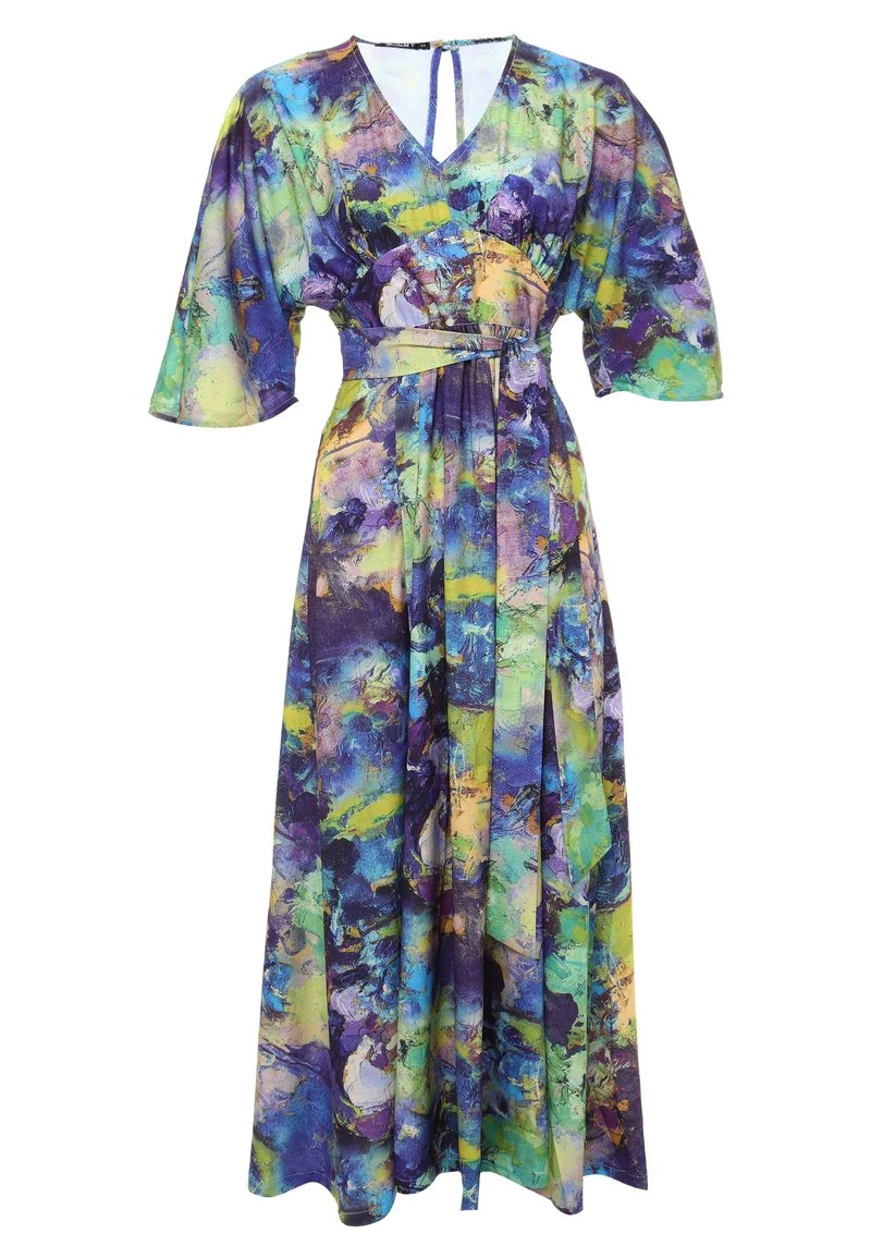 Bilancio π Madam-T Donna Vestito Estivo - Kornblume Blau Lila β - immagine 7