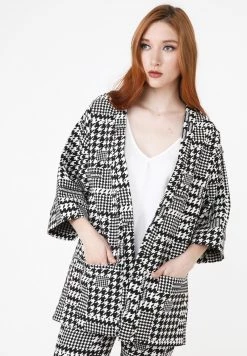 Il più economico 🎁 Madam-T Donna Cardigan - Weiß Schwarz 🥰