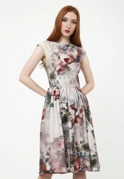 Miglior offerta 😍 Madam-T Donna Vestito Estivo - Beige/braun 🧨