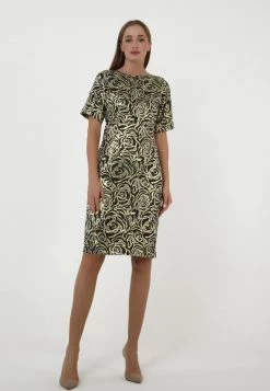 I primi 10 😀 Madam-T Donna ALTEA - Vestito Estivo - Ocker Khaki 🌟