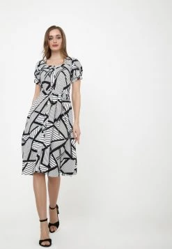 Migliore vendita β Madam-T Donna FULLA - Vestito Estivo - Schwarz / Weiß βοΈ