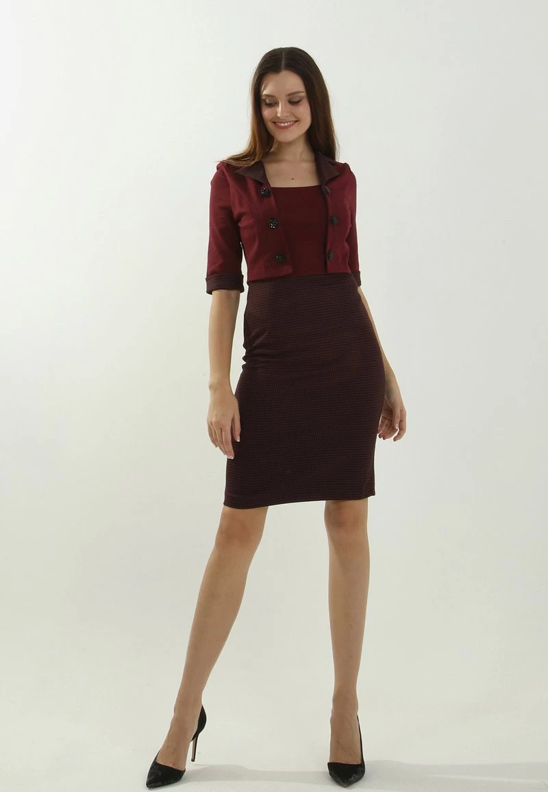 Miglior offerta π Madam-T Donna MILENA - Tubino - Weinrot π - immagine 5