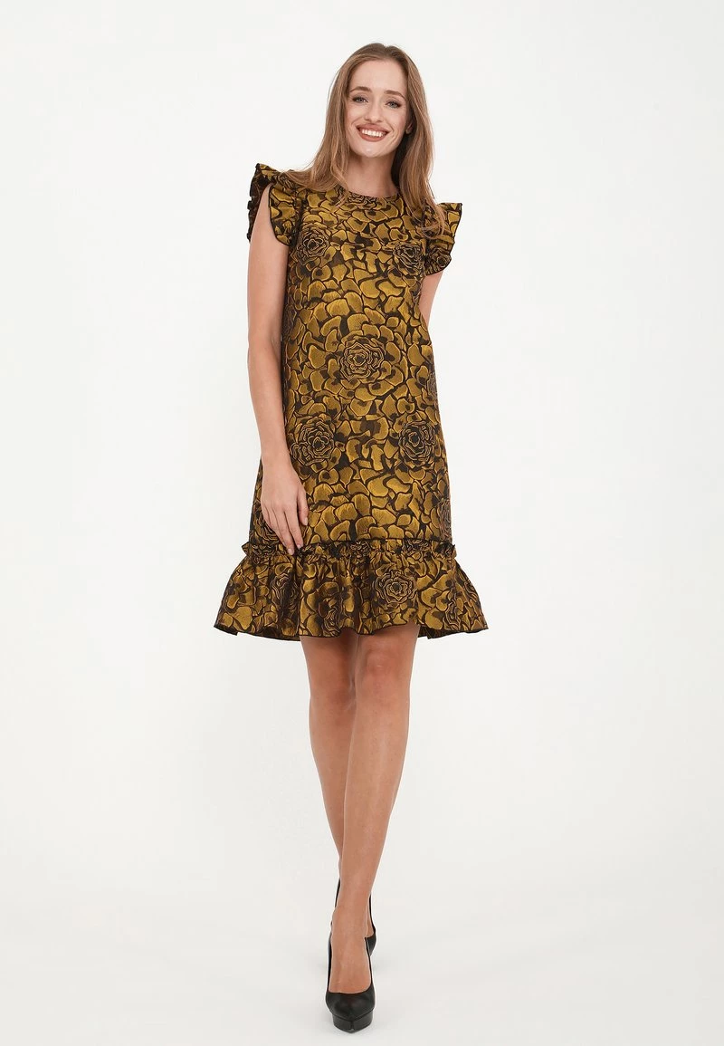 Nuovo π Madam-T Donna GRETA - Vestito Estivo - Schwarz, Senf βοΈ - immagine 2