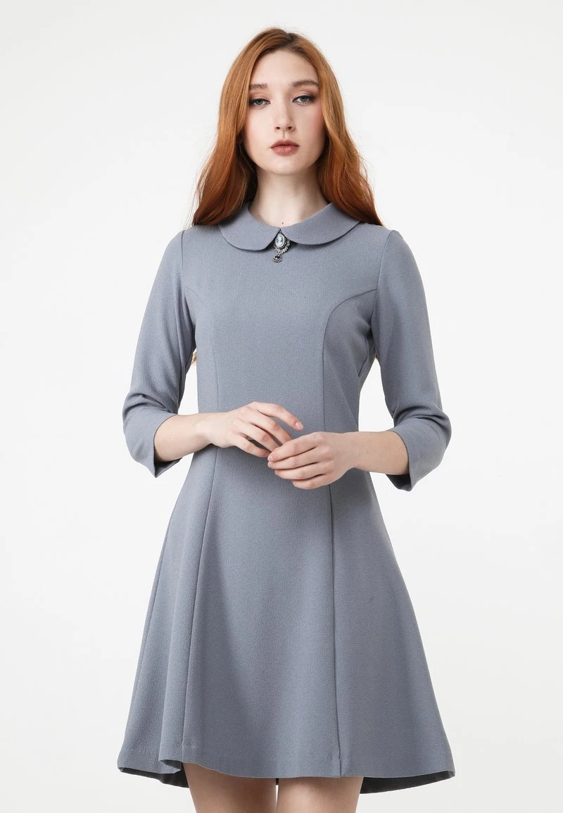 Migliore vendita π Madam-T Donna ENRICA - Vestito Estivo - Hellgrau β