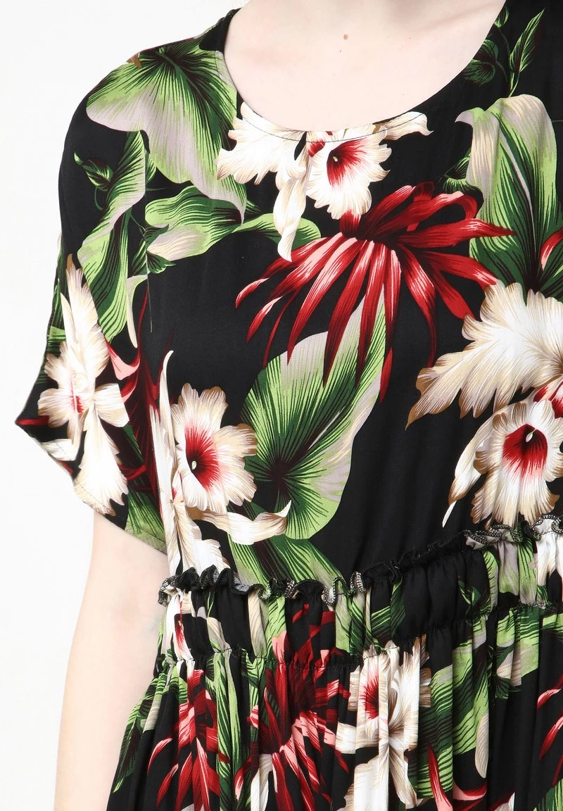 Nuovo di zecca π― Madam-T Donna OFELIA - Vestito Estivo - Schwarz Grün π - immagine 7