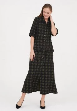 Vendita all'ingrosso π€© Madam-T Donna ORSOLA - Abito A Camicia - Schwarz/khaki π€©