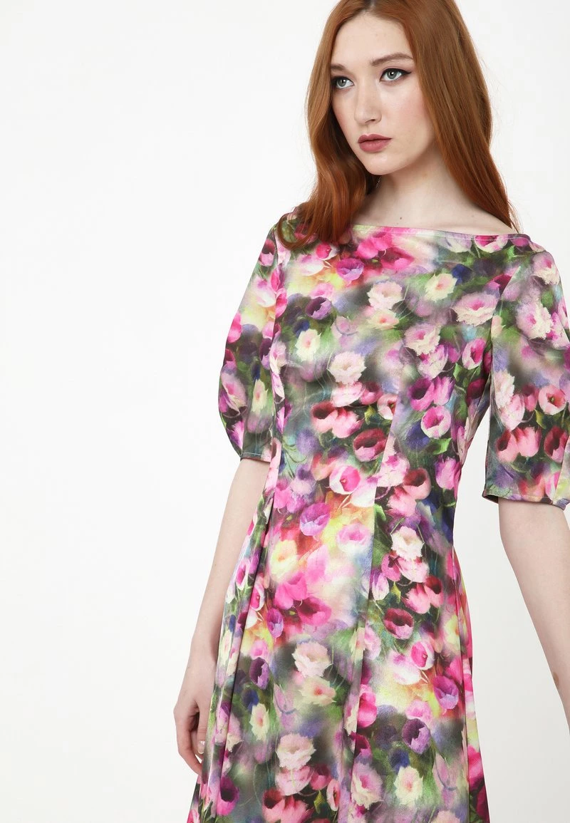 Nuovo β Madam-T Donna Vestito Estivo - Grau, Rosa π - immagine 5