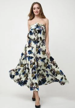 Offerte 🥰 Madam-T Donna Vestito Estivo - Gelb, Indigo 👏