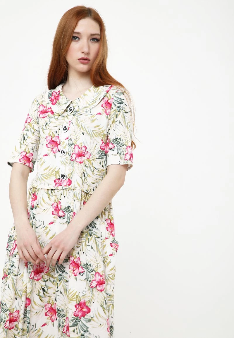 Nuovo di zecca π Madam-T Donna BELLA - Vestito Estivo - Beige, Rosa π - immagine 5