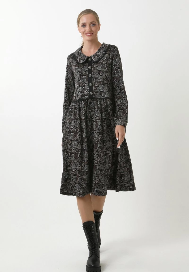 Acquistare π Madam-T Donna KLEID BELLA - Abito A Camicia - Schwarz, Braun βοΈ - immagine 4