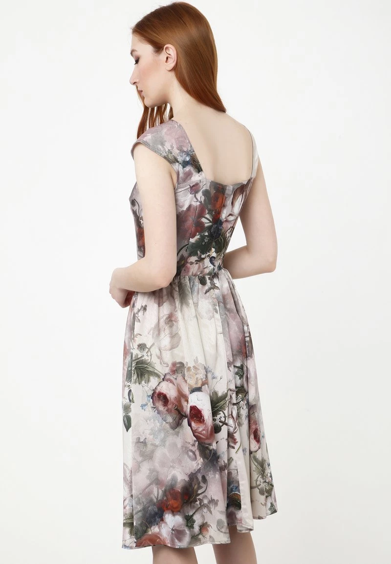 Miglior offerta π Madam-T Donna Vestito Estivo - Beige/braun 𧨠- immagine 3