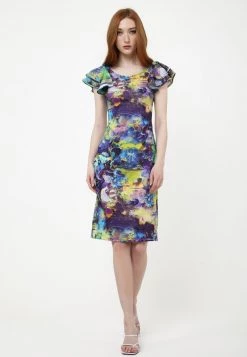 Buono π Madam-T Donna Vestito Estivo - Milchig Rot π