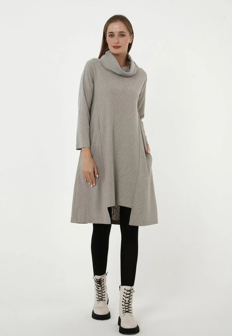 Nuovo π Madam-T Donna SHELBY - Abito In Maglia - Lichtgrau βοΈ - immagine 2