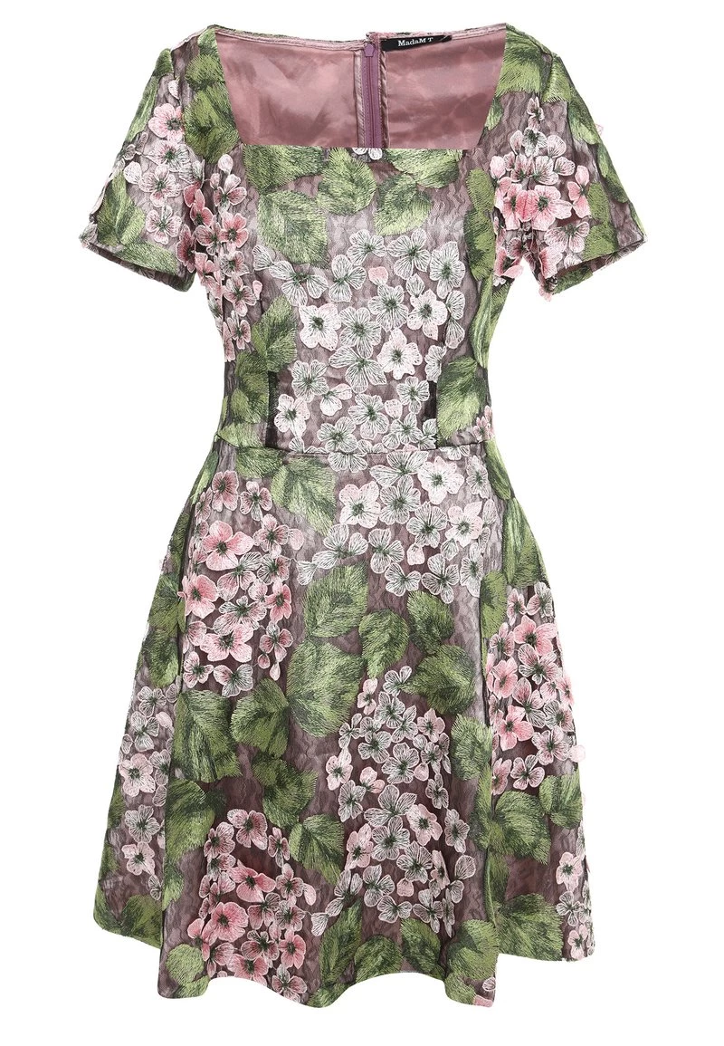 Acquistare π― Madam-T Donna AGAVA - Vestito Elegante - Rosa, Grün βοΈ - immagine 7