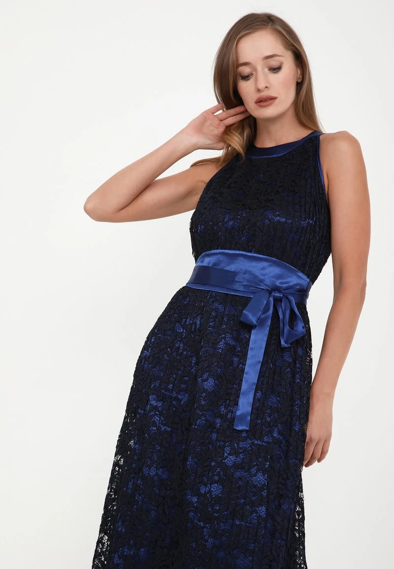 Migliore vendita π Madam-T Donna FUSIA - Vestito Elegante - Blau π - immagine 5